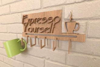 gli amanti del caffè la vostra casa lavello della cucina apparecchio di pulsante design d'interni a hook gancio appendiabiti chiave portabevande tazza macchina da 3d stampabili tavolo coaster 3d print model - Mito3D
