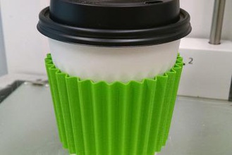 coffee tea cup sleeve - cupcake ridges your home disposable insulator 3d print model - Mito3D