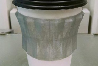 coffee tea cup sleeve - diamonds your home disposable insulator 3d print model - Mito3D