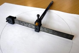 compass ruler maker diy circles arcs 3d print model - Mito3D