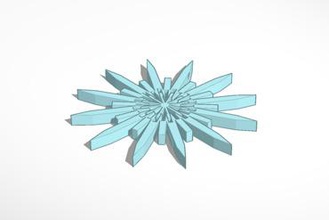 complesso di fiocco neve art 3d print model - Mito3D