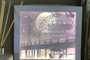 coney island lightbox For your home lampara lamp 3d print model - Mito3D