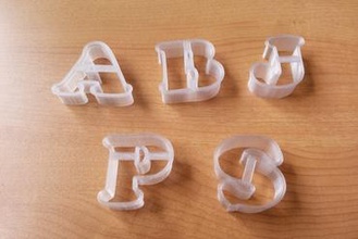 cookie-cutter - Buchstaben 3d-Drucker-Teile-Verbesserungen cookie cutter Kochen Briefe 3d print model - Mito3D