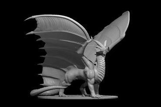 bakır Ejderha güncellenmiş minyatürler Zindanlar ejderhalar 3d print model - Mito3D