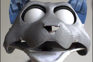 costume- hand-puppet-head base - version10 toys costume head cartoon toy animal mask animatronic fursuit pawpet puppet cat head-base 3d print model - Mito3D