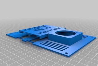 cover board ender 3 + tl smoothers 3d printer parts enhancements fan tlsmoothers 3d print model - Mito3D