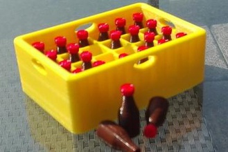 cassa di birra miniature jupiler bottel partito 3d print model - Mito3D