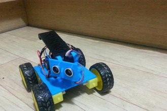 crie carro robô a evitar os obstáculos brinquedos de rccar rc 3d print model - Mito3D