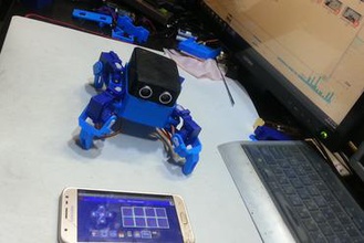créer smartphone de contrôle quadrupède robot araignée otto quad les jouets le 3d print model - Mito3D
