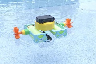 crickit kürek tekerlek tekne maker diy robot adafruit 3d print model - Mito3D