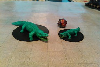 crocodiles your tabletop game miniatures crocodile alligator reptile monster rpg gaming dungeons dragons & roleplaying 3d printing 3d print model - Mito3D