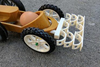 zona de deformación la prueba choque del coche educación las emisiones co2 accidente huevo eggmobile física inercia 3d print model - Mito3D
