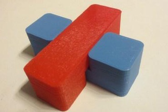 cruz untrennbar miteinander verbunden - Spielzeug desafio encajar juego 3d print model - Mito3D