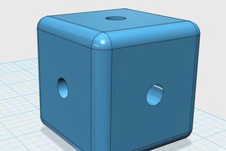 cube w dowel holes 3 8 wood toys 3d print model - Mito3D
