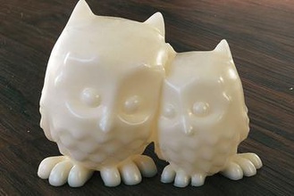 las caricias de los búhos miniaturas la estatuilla juguete en miniatura decoración animal solidoodle aves owl lindo 3d print model - Mito3D