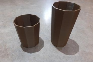 tazze bicchieri poligono stile tazza bicchiere 3d print model - Mito3D
