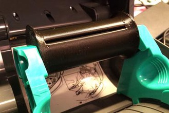 custom spool label printers 3d printer parts enhancements zebra dymo intermec brother fusion 360 3d print model - Mito3D