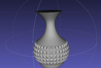 cut glass decanters art spiral vase 3d print model - Mito3D