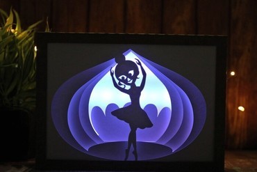 cute ballerina lightbox For your home ballet dancer lampara lamp 3D print model - Mito3D