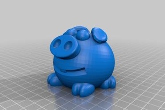 cute piggy geocache Other geocaching 3d print model - Mito3D