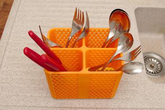 cutlery basket your home besteckkorb besteckk rbchen 3d print model - Mito3D