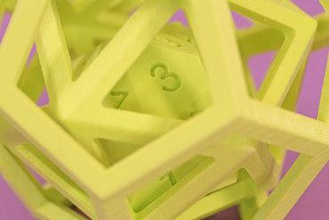 d20 inside icosahedron art torture test pva 3d print model - Mito3D