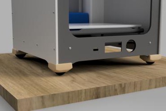 dampening feets ultimaker 2 & 3 3d printer parts enhancements feet machine vibration dampener sound noise 3d print model - Mito3D