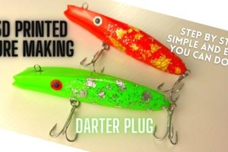 darter plug fishing lure Maker/DIY making fishinglure luremaking lures 3d print model - Mito3D