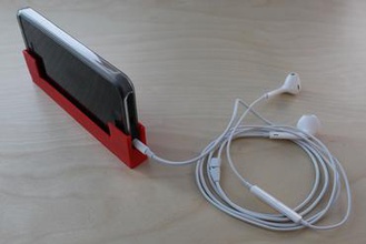simple iphone 5 support de trépied gadget l'iphone le mont 3d print model - Mito3D