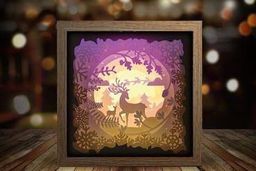 geyik ruh Noel hafif kutu ev Lampara Lamba süs ışıklar 3d print model - Mito3D