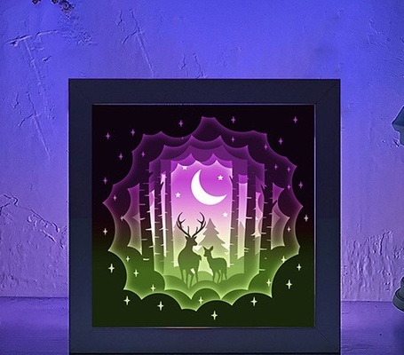 veado espírito in selva luz caixa luminária lampara 3d print model - Mito3D
