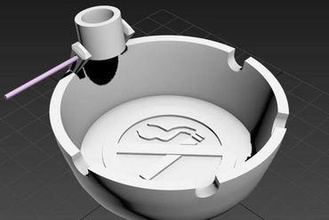 deluxe ashtray your home smoke 3d print model - Mito3D