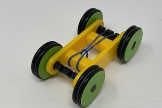 el diseño simple impreso en 3d de goma la banda coche con autodesk fusion 360 los juguetes tutorial ultimaker del accionado 3d print model - Mito3D