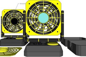 desktop ventola di raffreddamento & luce a led - deskfan progettazione 3d maker fai da te il deasktop fan 3d print model - Mito3D