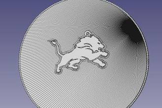detroit lions-Bildschirm-Abdeckung 3d-Drucker-Teile-Verbesserungen 3d print model - Mito3D
