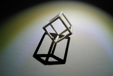 diagonal up cube education math platonic 3D print model - Mito3D