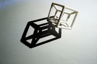 diagonal up hypercube education math art mathematics geometry 3d print model - Mito3D