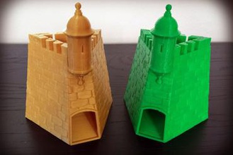 dice tower garita del castillo san felipe morro toys d20 d&d tabletop game 3d print model - Mito3D