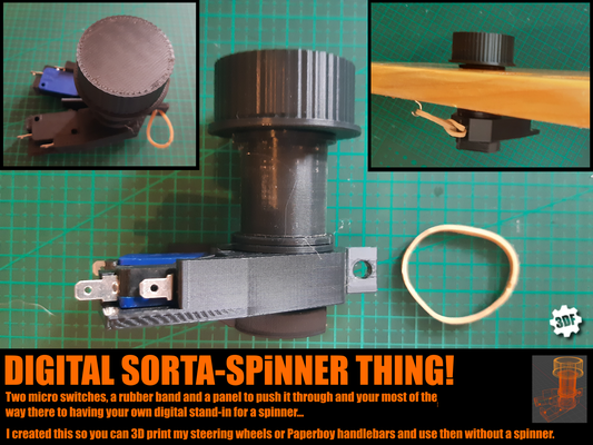 digital sorta - arcade spinner 3d print model - Mito3D