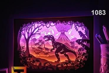 dinosaurios rex caja ligera tu hogar casa lámpara lampara dinosaurio 3d print model - Mito3D