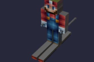 disrupted minecraft - mario skiing other 3d print model - Mito3D