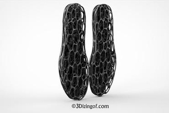 dizi-air 3d-voronoi-Laufsohlen dizingof Mode Laufsohlen Einlegesohlen Schuhe 3d-voronoi - voronoi volume 3d print model - Mito3D