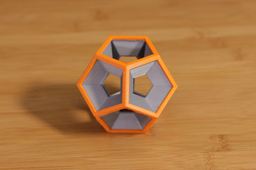 dodecahedron art dual extrusion 3D print model - Mito3D