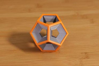 dodecahedron sanat çift ekstruzyon 3d print model - Mito3D