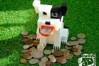 dog coin bank Toys piggy animal toy 3d print model - Mito3D