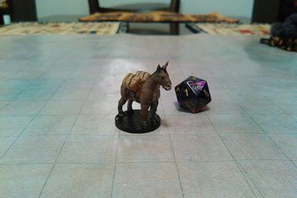 donkey tabletop gaming miniatures mule mount pack animal beast dnd d&d roleplaying rpg dungeons dragons & wargaming 3d print model - Mito3D