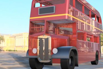 çift katlı otobüs, mimarlık ve mühendislik Minyatürler otobüs ulaşım 3d print model - Mito3D