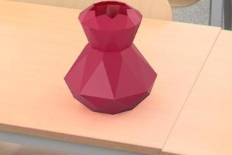 double diamond cut flower vase your home mode flowers 3d print model - Mito3D
