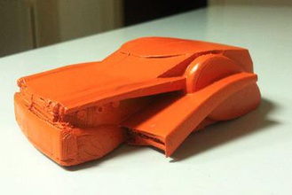 Raupen-printable - Spielzeug Auto design-Studie futuristisch Zukunft sci-fi sci fi 3d print model - Mito3D