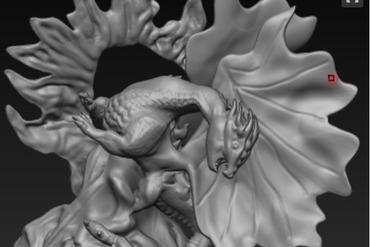 Drachen ei Kunst dragon 3D print model - Mito3D